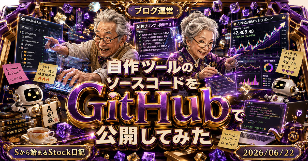 自作ツールのソースコードをGitHubで公開してみた