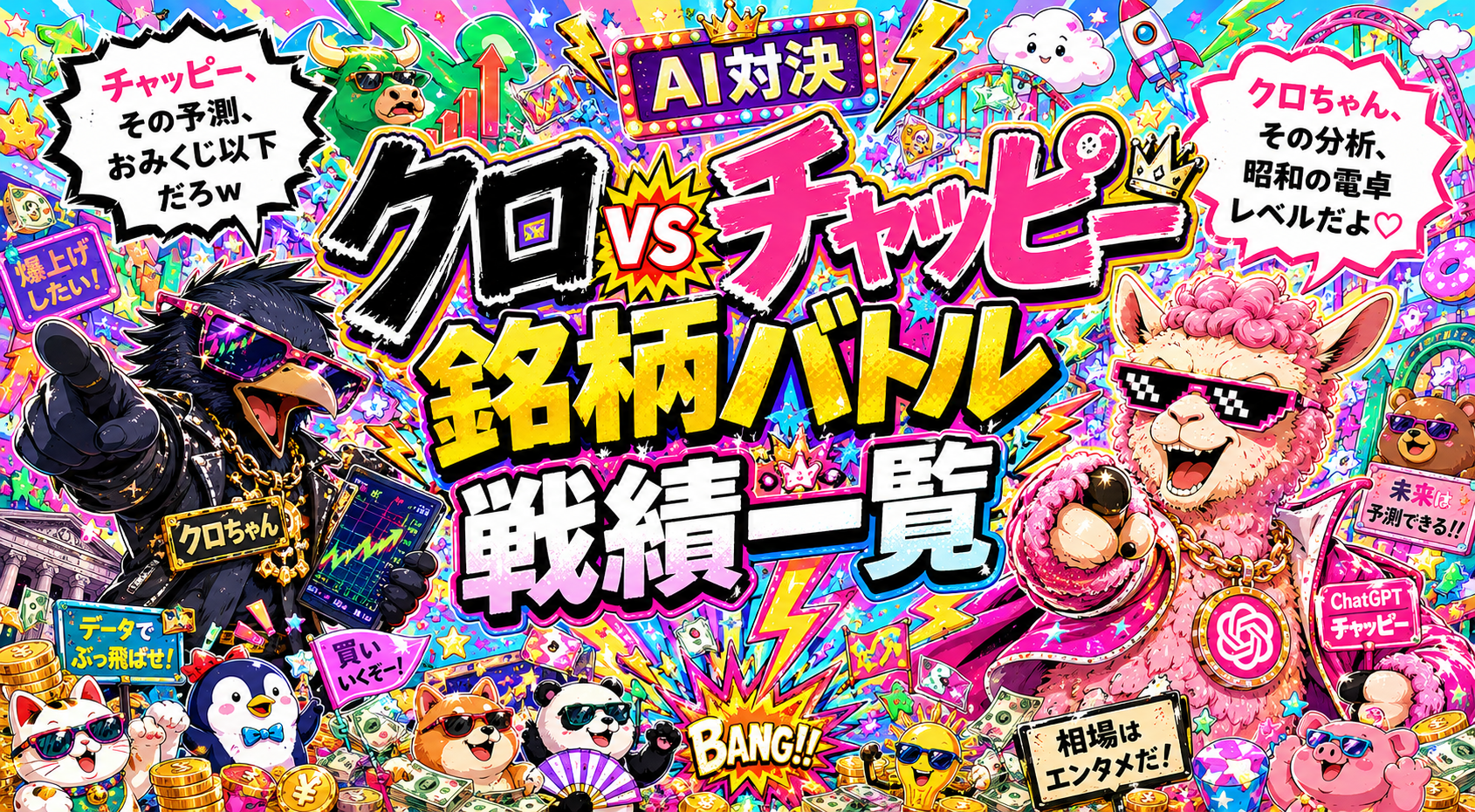 クロvsチャッピー 銘柄バトル 戦績一覧