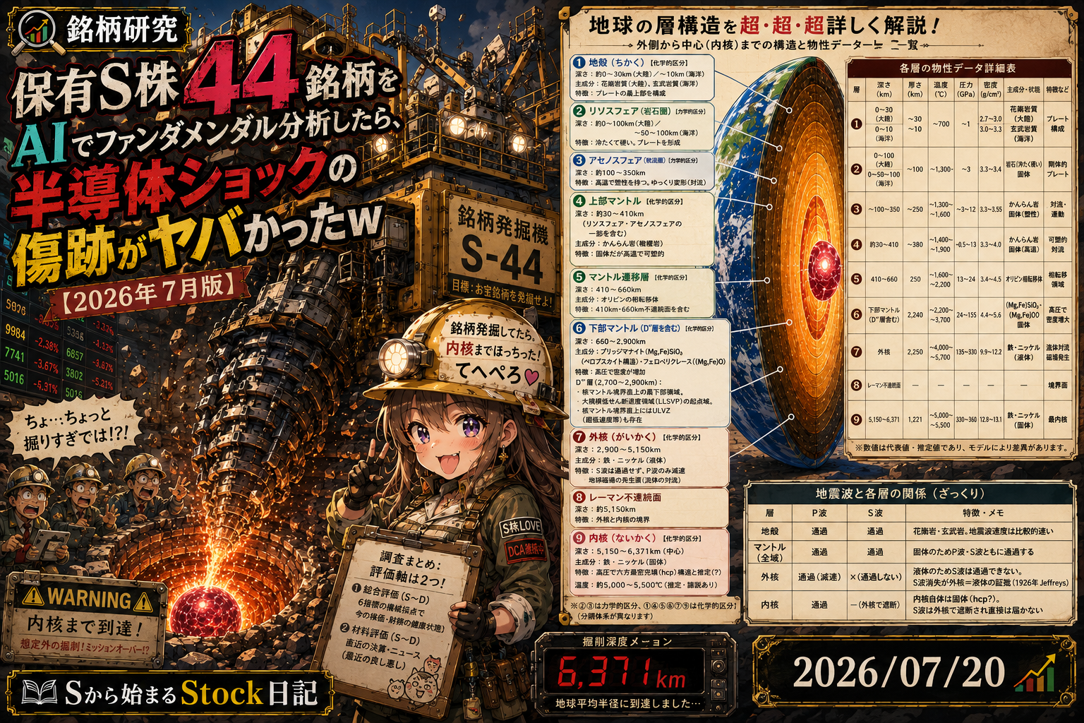 保有S株44銘柄をAIでファンダメンタル分析したら、半導体ショックの傷跡がヤバかったｗ【2026年7月版】5